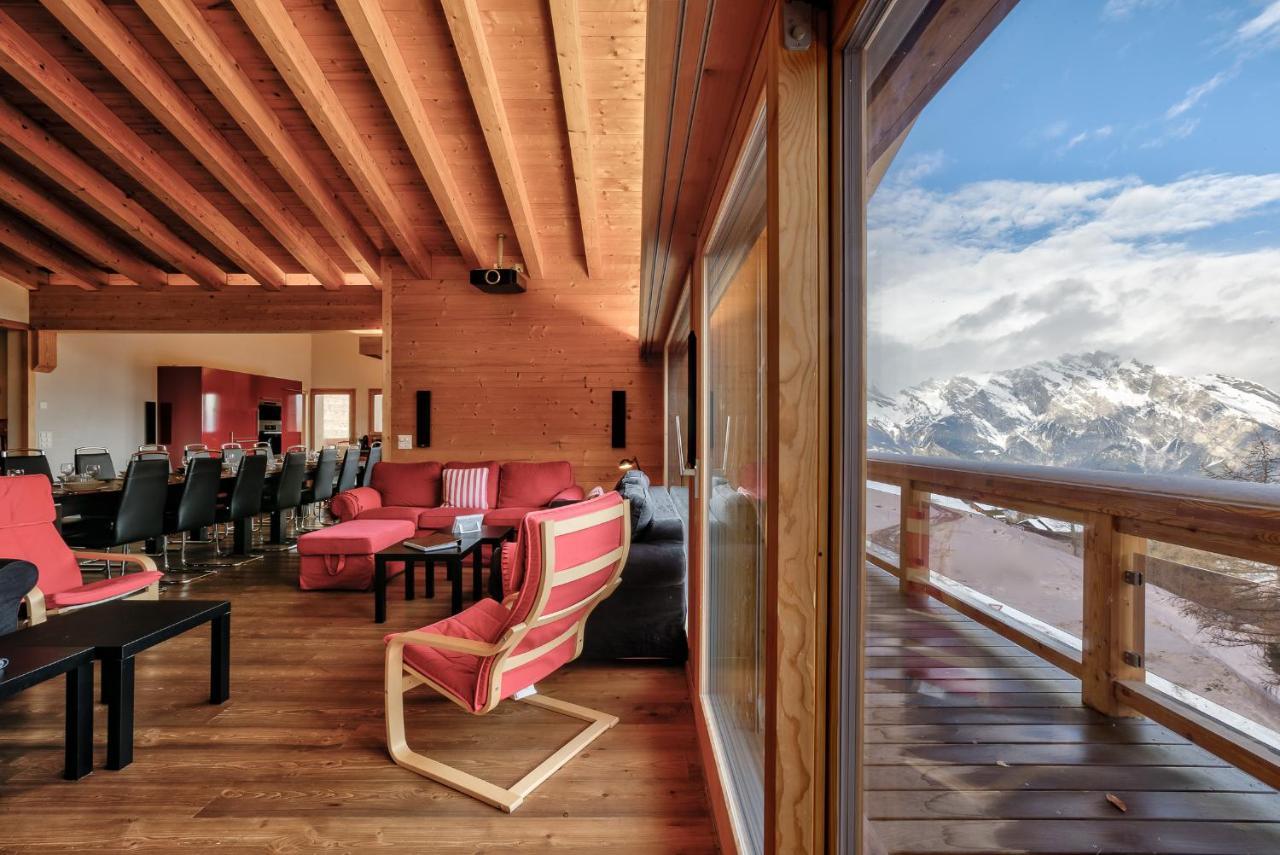 Chalet Flocon De Neige - Jacuzzi - Sauna La Tzoumaz Exteriör bild