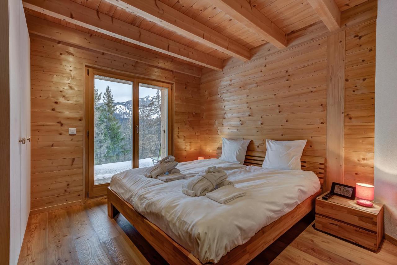 Chalet Flocon De Neige - Jacuzzi - Sauna La Tzoumaz Exteriör bild
