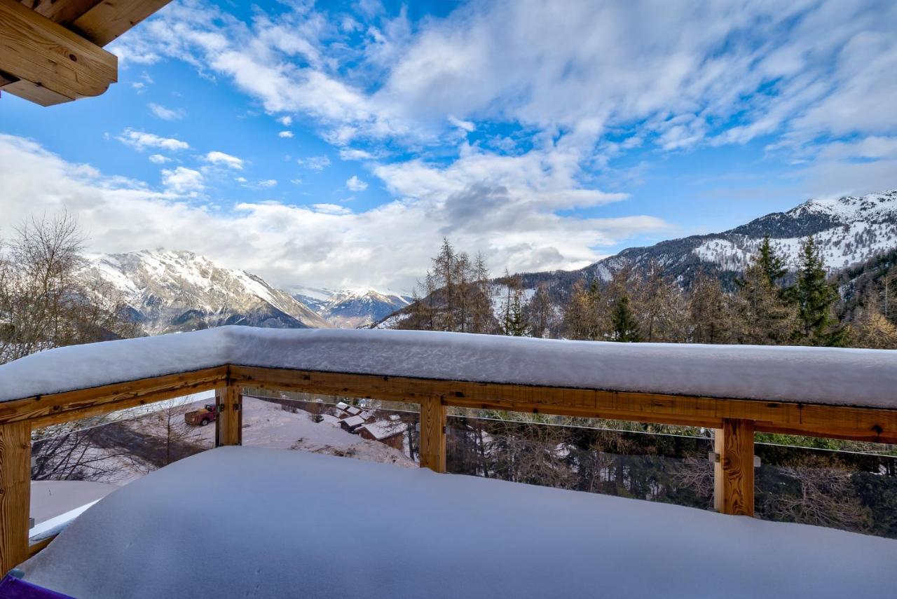 Chalet Flocon De Neige - Jacuzzi - Sauna La Tzoumaz Exteriör bild