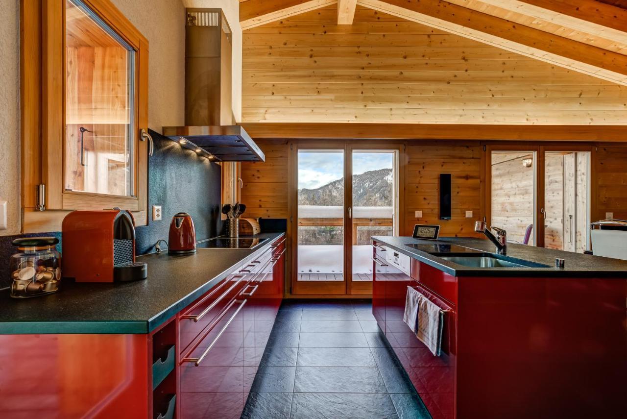 Chalet Flocon De Neige - Jacuzzi - Sauna La Tzoumaz Exteriör bild