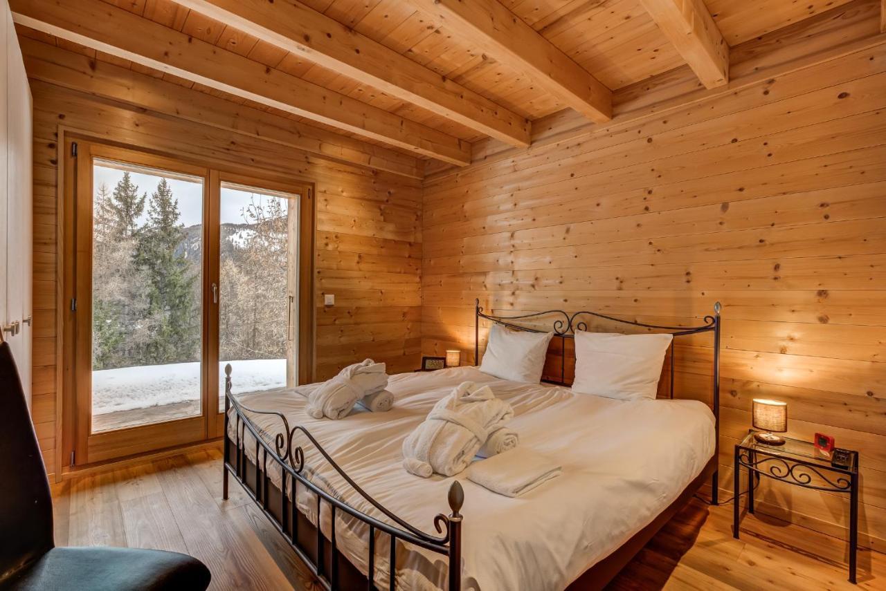 Chalet Flocon De Neige - Jacuzzi - Sauna La Tzoumaz Exteriör bild
