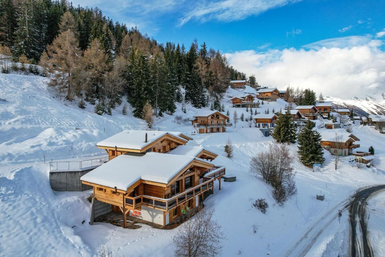 Chalet Flocon De Neige - Jacuzzi - Sauna La Tzoumaz Exteriör bild
