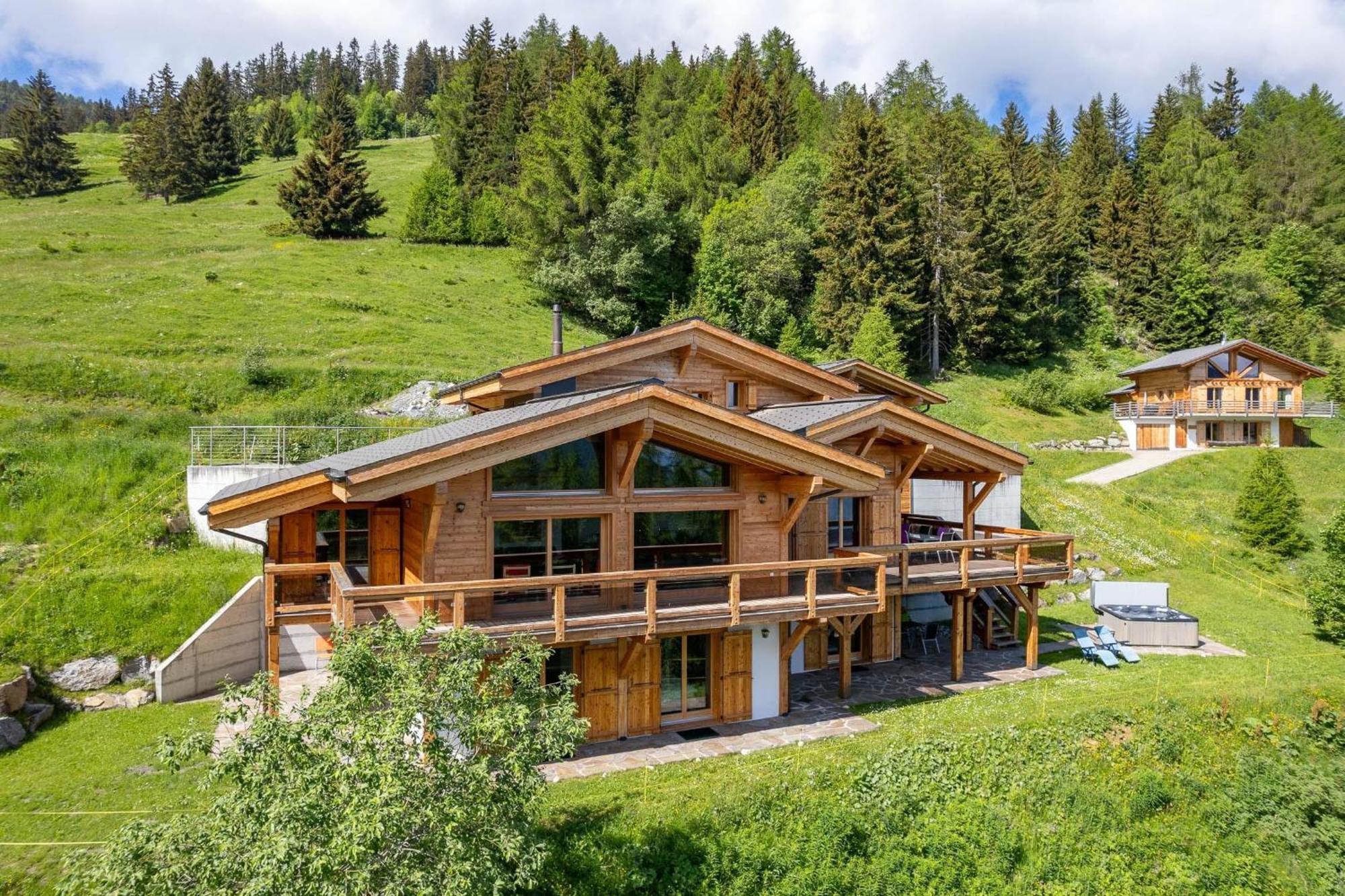 Chalet Flocon De Neige - Jacuzzi - Sauna La Tzoumaz Exteriör bild