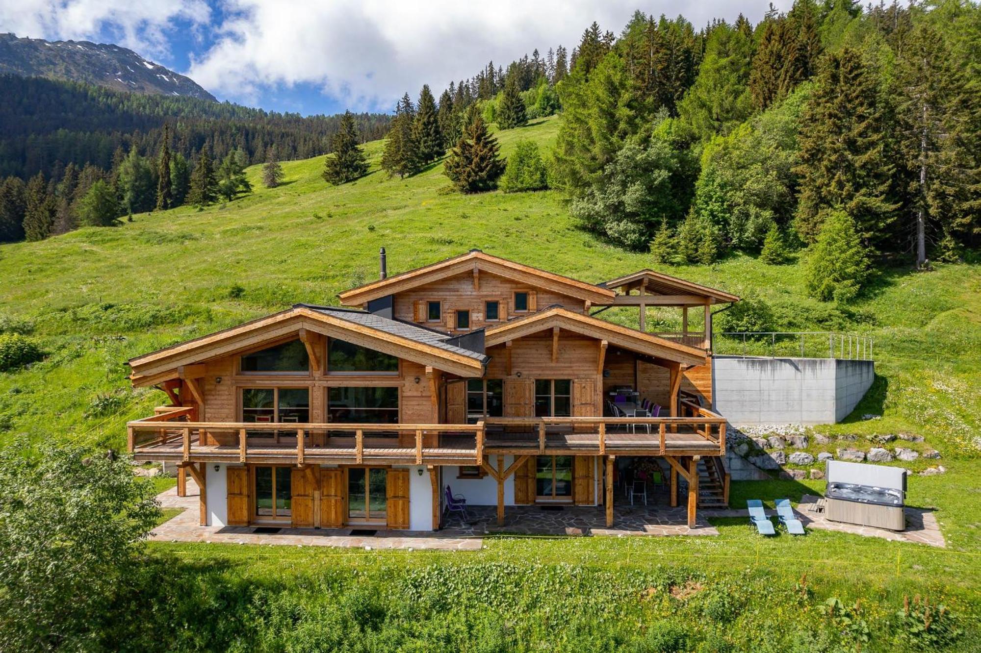 Chalet Flocon De Neige - Jacuzzi - Sauna La Tzoumaz Exteriör bild